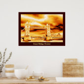 Poster Tower Bridge en or (Cuisine)