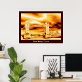 Poster Tower Bridge en or (Bureau à domicile)