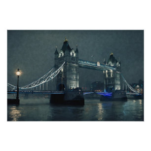 Poster Tower Bridge et London Fog