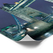 Poster Tower Bridge la nuit, Londres, Angleterre (Coin)