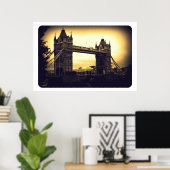 Poster Tower Bridge Vintage (Bureau à domicile)