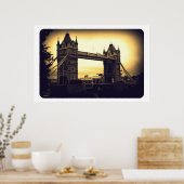 Poster Tower Bridge Vintage (Cuisine)