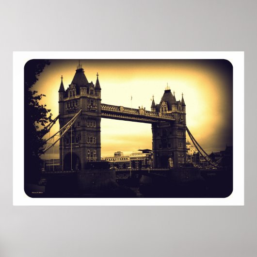 Poster Tower Bridge Vintage (Devant)