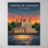 Poster Tower of London at sunset (Devant)