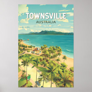Poster Townsville Australie Voyage Art Vintage
