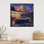 Poster Toyota AE86 Touring Car (Cuisine)