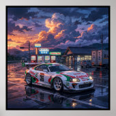 Poster Toyota Supra A80 Castrol TOM’S (Devant)