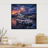 Poster Toyota Supra A80 Castrol TOM’S (Cuisine)