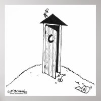 TP Rolls Away From an Outhouse