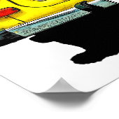 Poster Trabant Car Avant, Bleu & Jaune, Berlin (Coin)