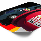 Poster Trabant Car & Drapeau Allemand, Berlin (Coin)