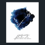 Poster Traces de caractères de constellation Pisces<br><div class="desc">Traces de caractères de constellation Pisces</div>