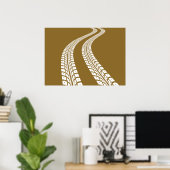 Poster Traces de pneus (Bureau à domicile)