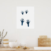 Poster Traces de rat bleu foncé (Cuisine)