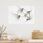 Poster traces dorées (Cuisine)