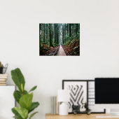 Poster Traces ferroviaires dans la forêt (Bureau à domicile)