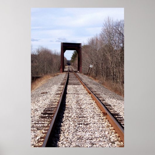 Poster Traces ferroviaires infinies (Devant)
