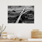 Poster Traces ferroviaires modernes (Cuisine)