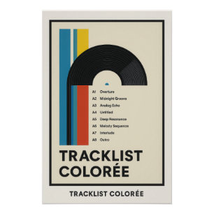 Poster 📀 Tracklist Colorée – La Musique en Codes Couleur