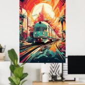 Poster Tracks dynamiques : L'art ferroviaire dynamique su (Bureau à domicile)