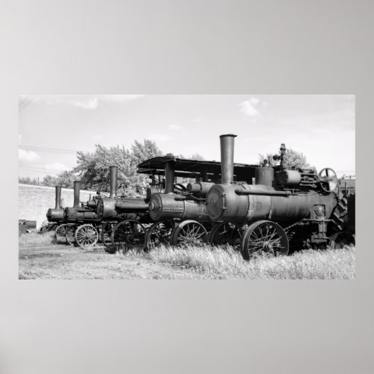 POSTER TRACTEUR À VAPEUR LINEUP 1936 (Devant)