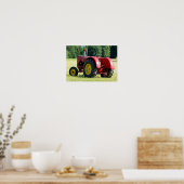 Poster Tracteur agricole rouge antique (Cuisine)