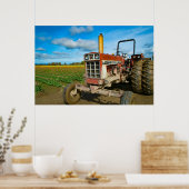 Poster Tracteur dans les champs de tulipe (Cuisine)