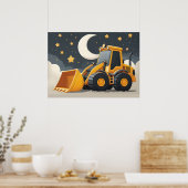 Poster Tracteur de construction à chargeur frontal (Cuisine)