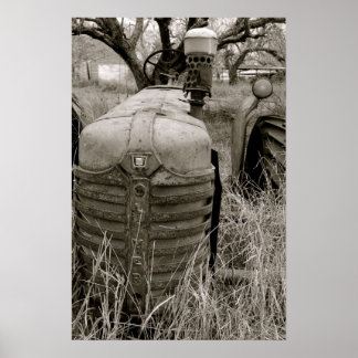 Poster Tracteur de ferme Oliver