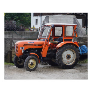 Poster Tracteur Diesel Orange Steyr KL II