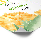 Poster Tracteur Ferme Animaux Anniversaire Fête Jalon (Coin)