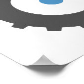 Poster Tracteur gris bleu (Coin)