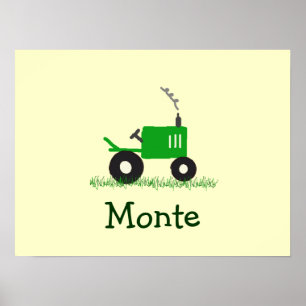 Poster Tracteur personnalisé Peinture murale : Tracteur v