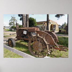 Poster tracteur russe antique
