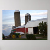 Poster Tracteur sur l'affiche de ferme (Devant)