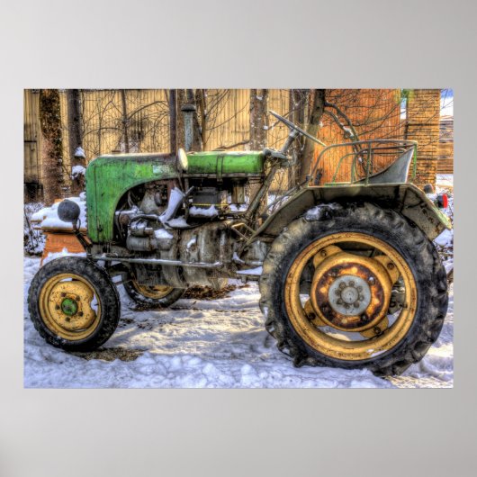 Poster Tracteur vert (Devant)