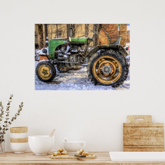 Poster Tracteur vert (Cuisine)