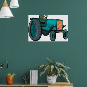 Poster Tracteur vert