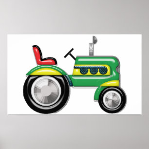 Poster Tracteur vert Teriffic