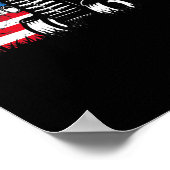 Poster Tracteurs agricoles Drapeau américain Tracteurs ag (Coin)