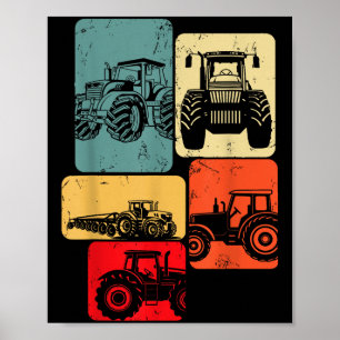 Poster Tracteurs Farm Kids Boys