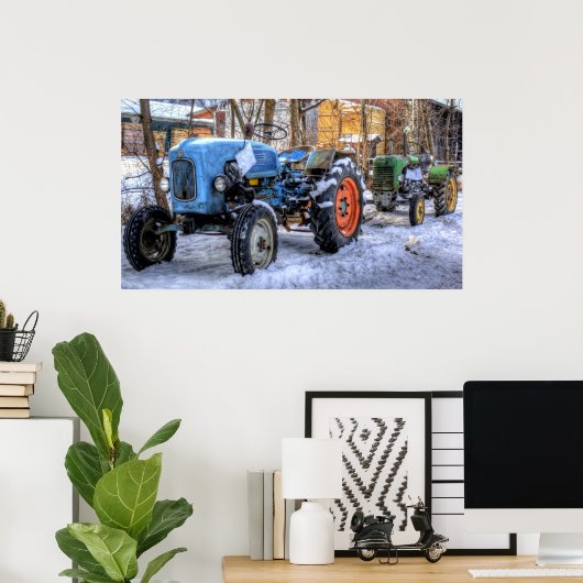 Poster Tracteurs vintages (Bureau à domicile)