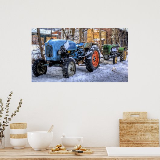 Poster Tracteurs vintages (Cuisine)