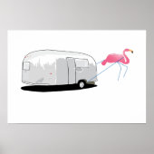 Poster traction de Flamant rose (Devant)