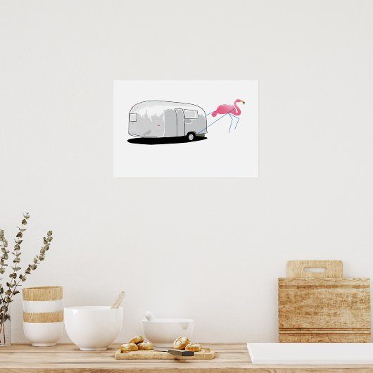 Poster traction de Flamant rose (Cuisine)