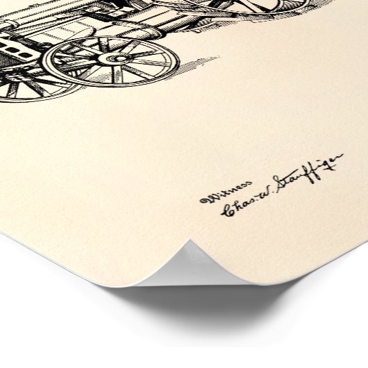 Poster Tractor 1919 Patent Art Old Peper (Coin)