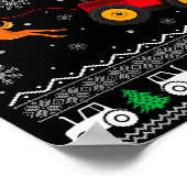 Poster Tractor Ugly Christmas Tree Holiday Funny Xmas Boy (Coin)