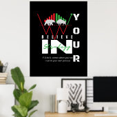 Poster Trade Motivation | Bullish | Pattern (Bureau à domicile)