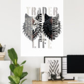 Poster Trader life | Wolf | Both sides (Bureau à domicile)