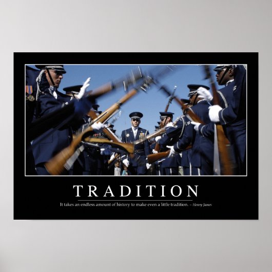 Poster Tradition : Citation inspirante (Devant)